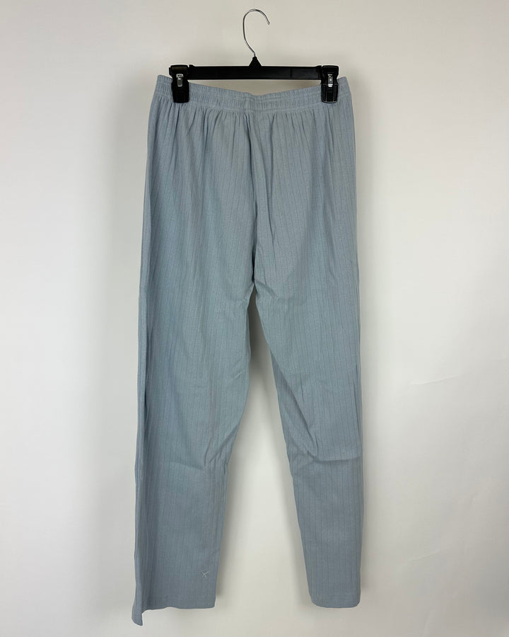 Pointelle Print Fabric Light Blue Boxer Pant - Large