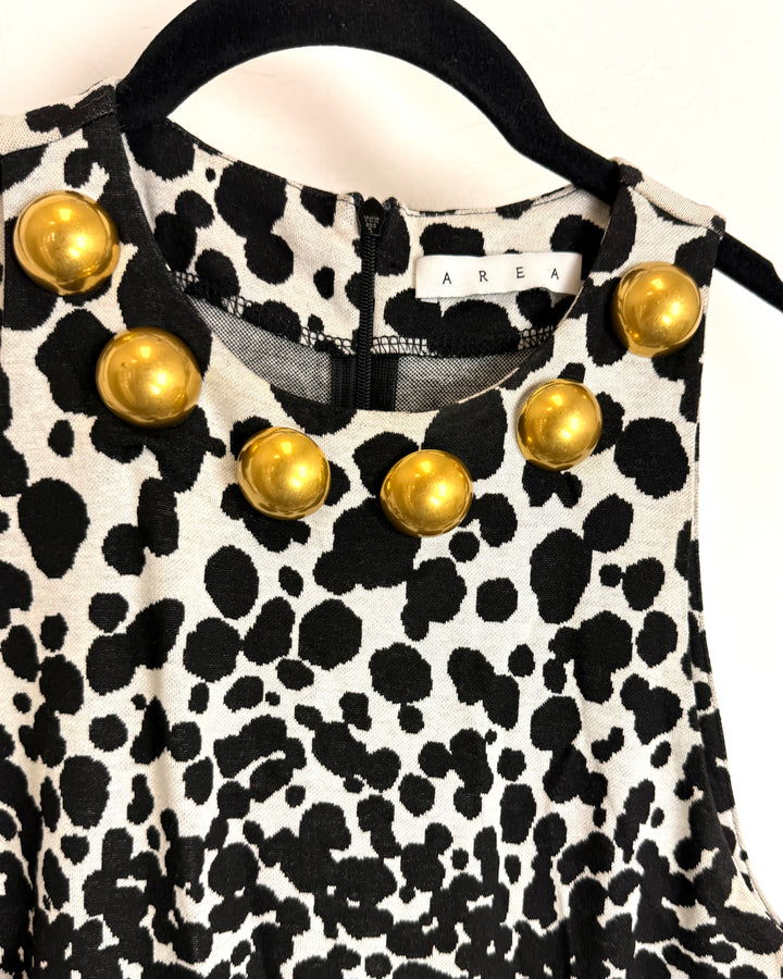 Dalmatian Flower Cutout Dress - Size 2/4