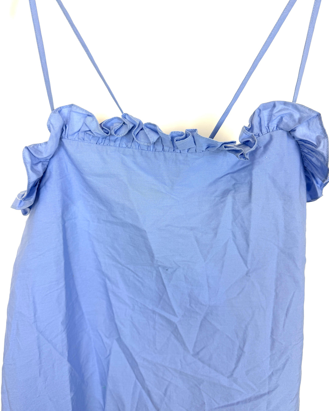 Light Blue Ruffle Top - Size 2/4