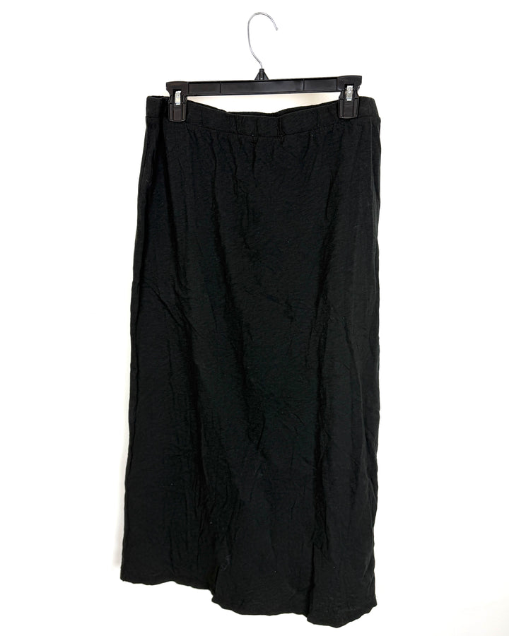 Black Side Tie Wrap Skirt- Size 10/12