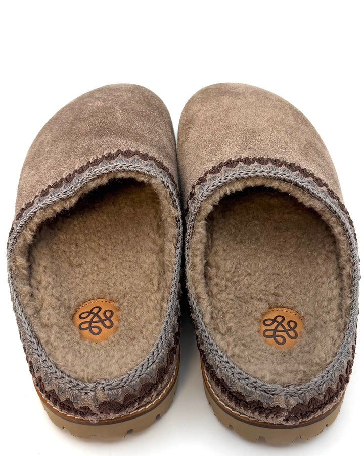Smokey Taupe Plush Clogs - Size 6, 7, 9 and 11