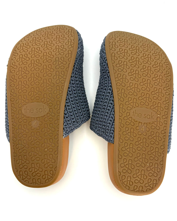 KIDS Dusty Blue Crochet Clogs - Size 4Y