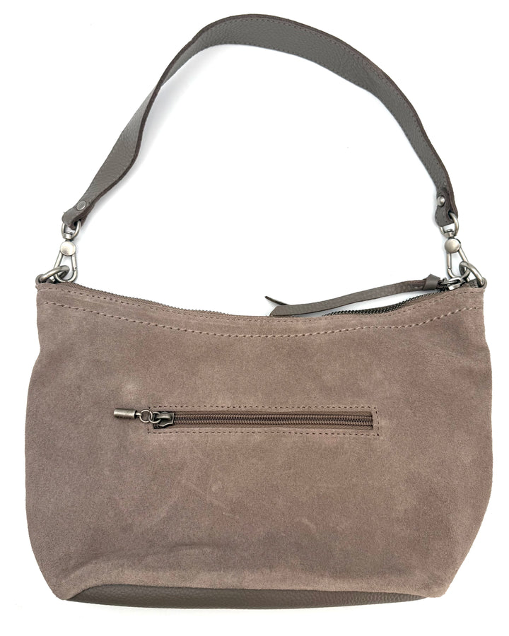 Mushroom Brown Suede Small Bag