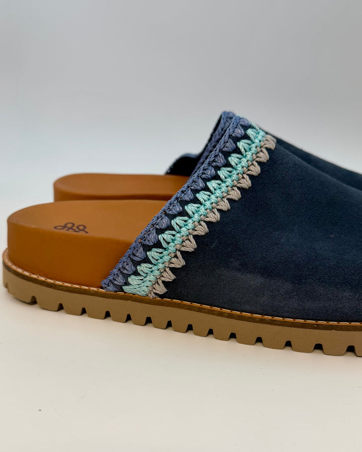 Blue Suede Clogs - Size 8, 9 and 10