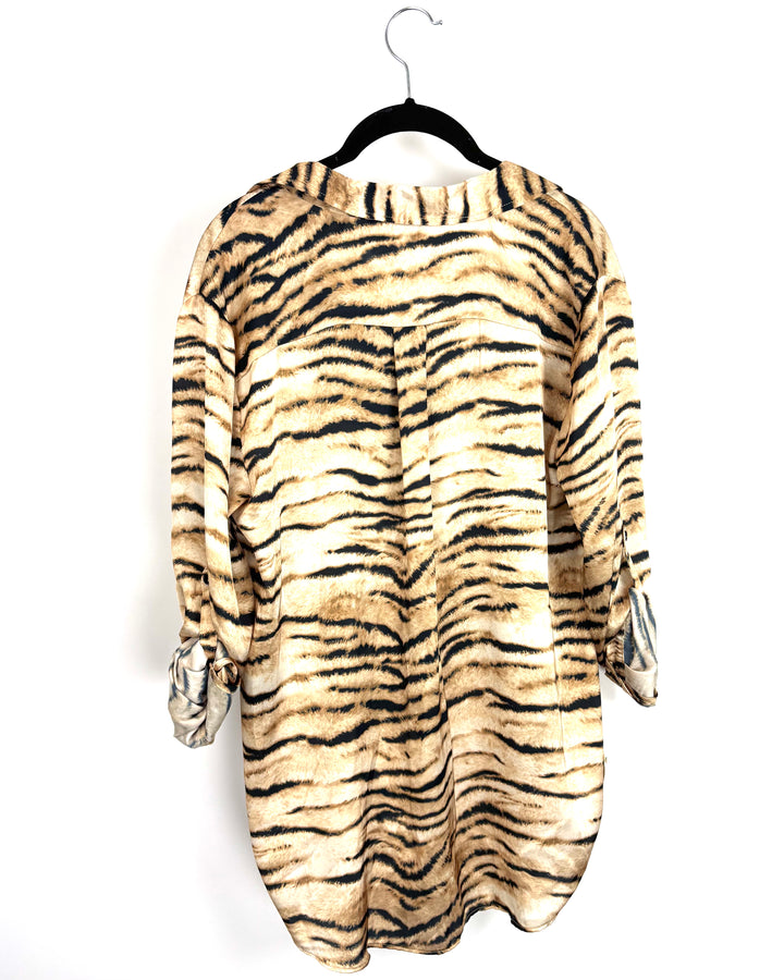 Tiger Print Blouse - Size 4/6