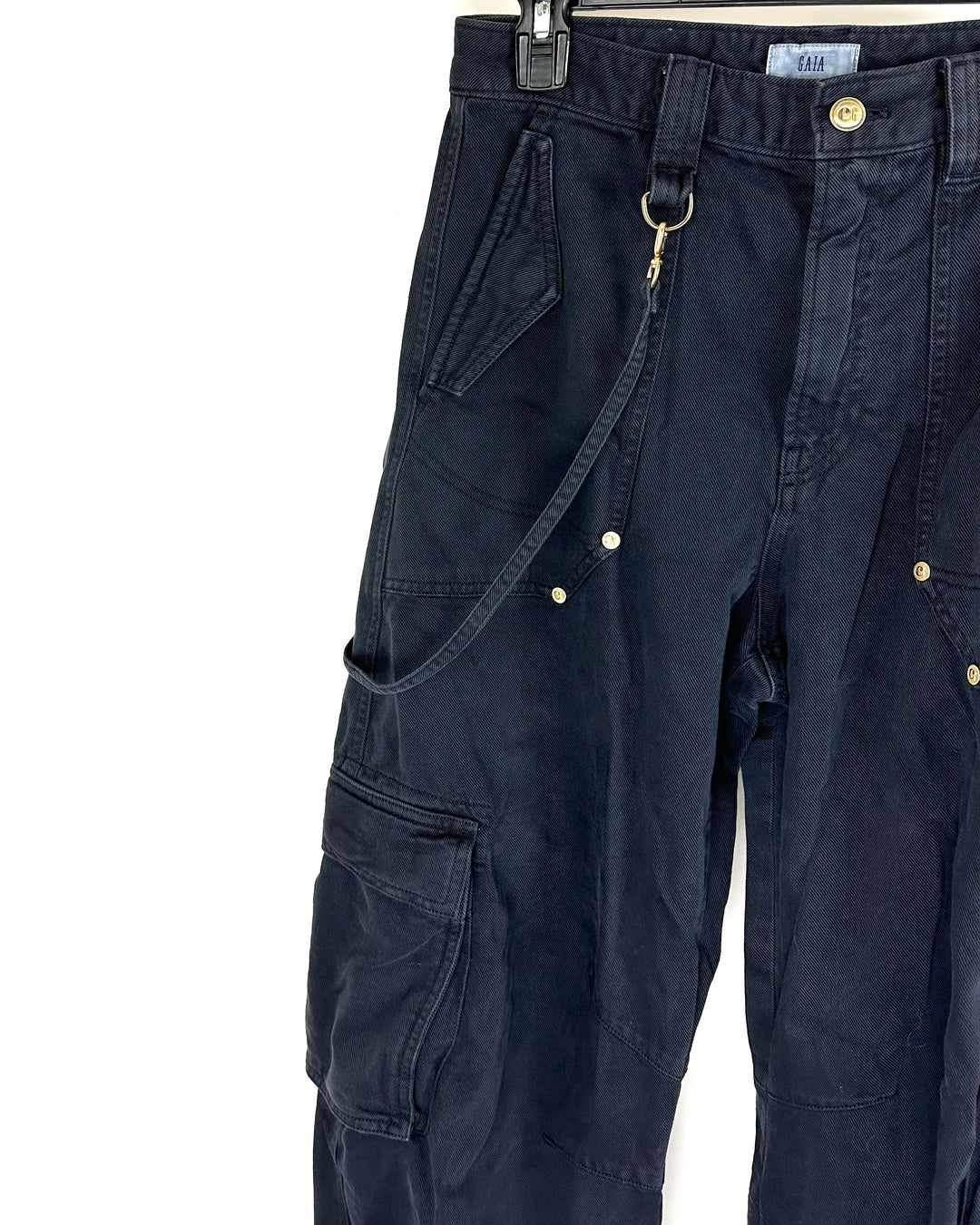 Cult Gaia Black Barrel Cargo Pants - Size 2