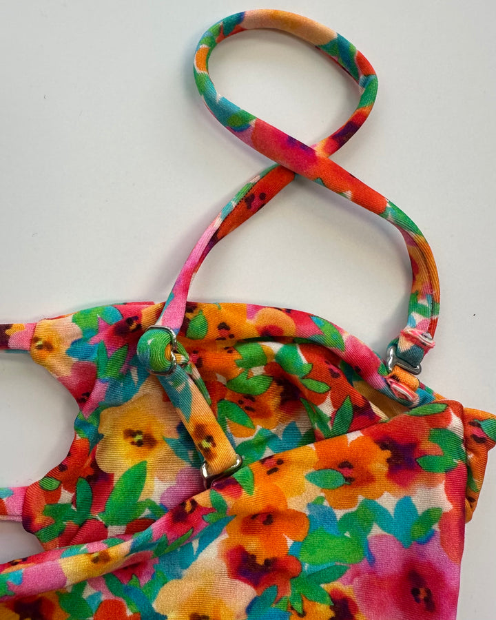 Multi Colored Floral One Piece Swimsuit - Extra Small