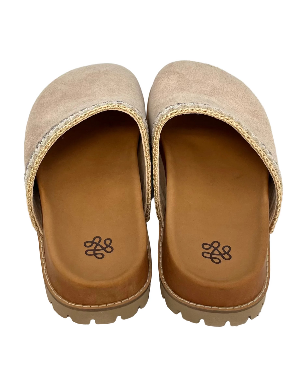 Oatmeal Taupe Suede Clogs - Size 6, 7, 8, 9, 10, 11