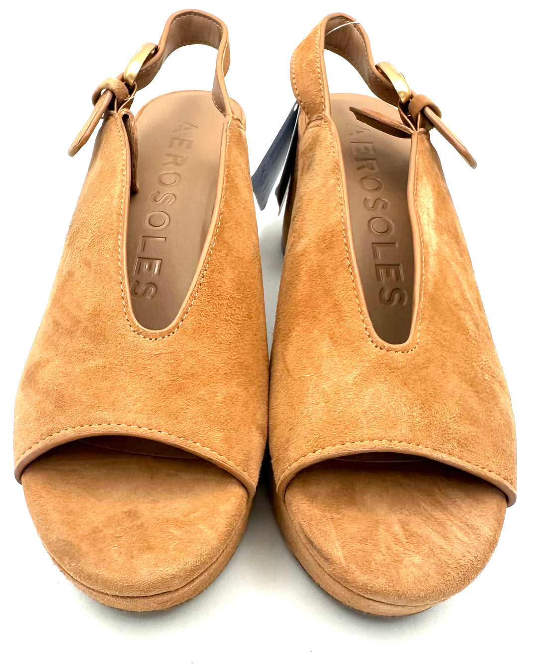 Aerosoles Tan Suede Sandals - Size 7.5