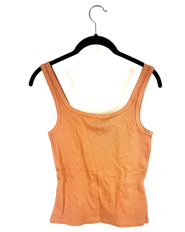 Ribbed Peach Color Tank Top - Size 0/2