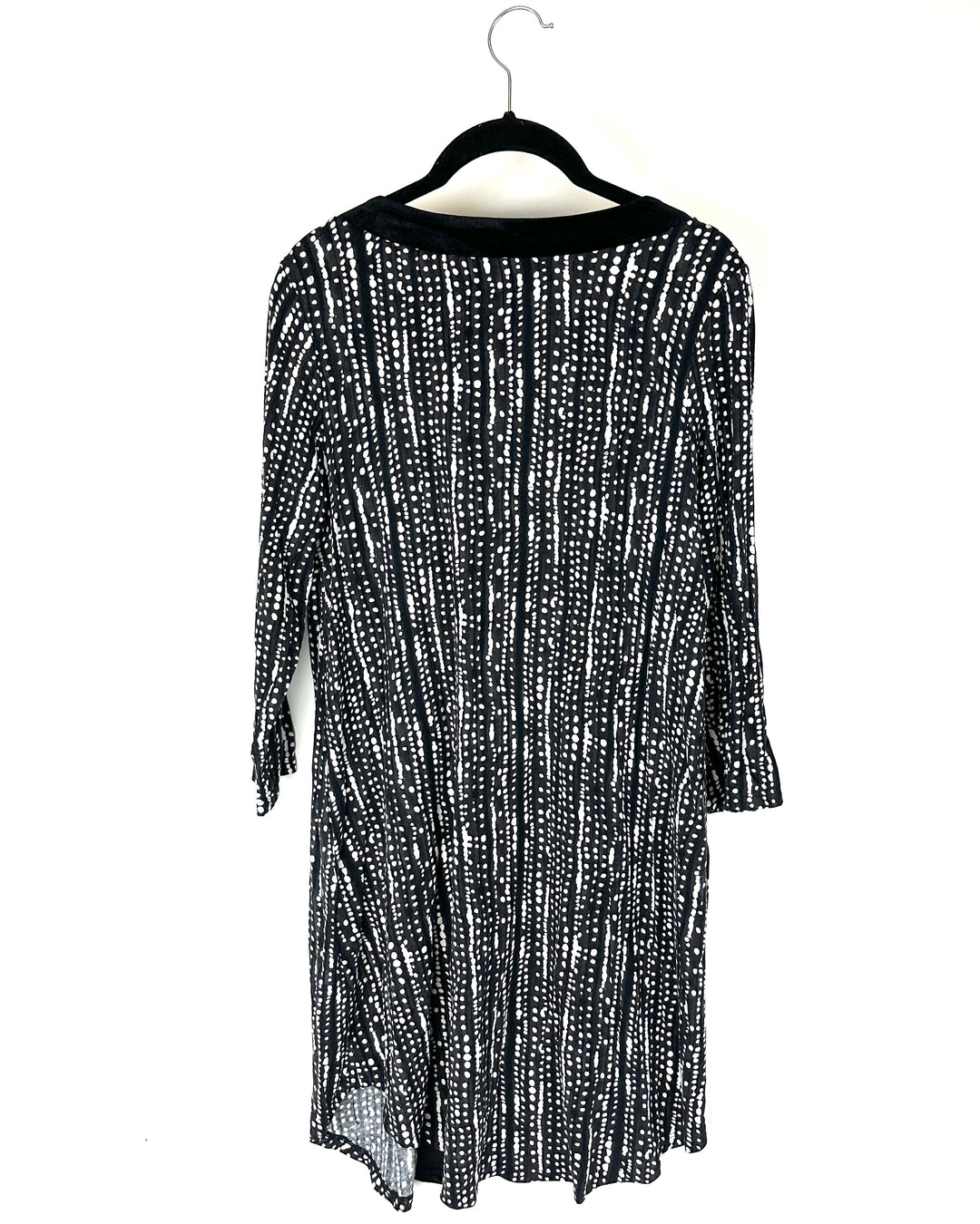 Grey And White Polka Dot Nightgown - Small