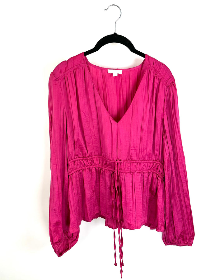 Pink Long Sleeve Blouse - Size 4/6