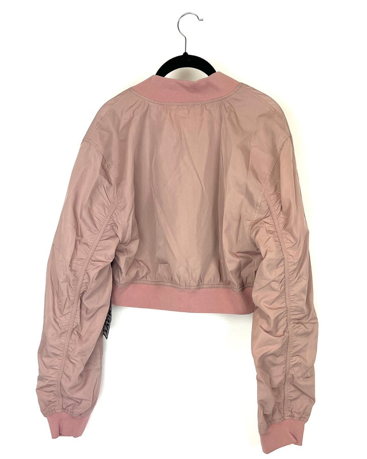 Blush Pink Parachute Zip-Up Jacket - Size 2/4