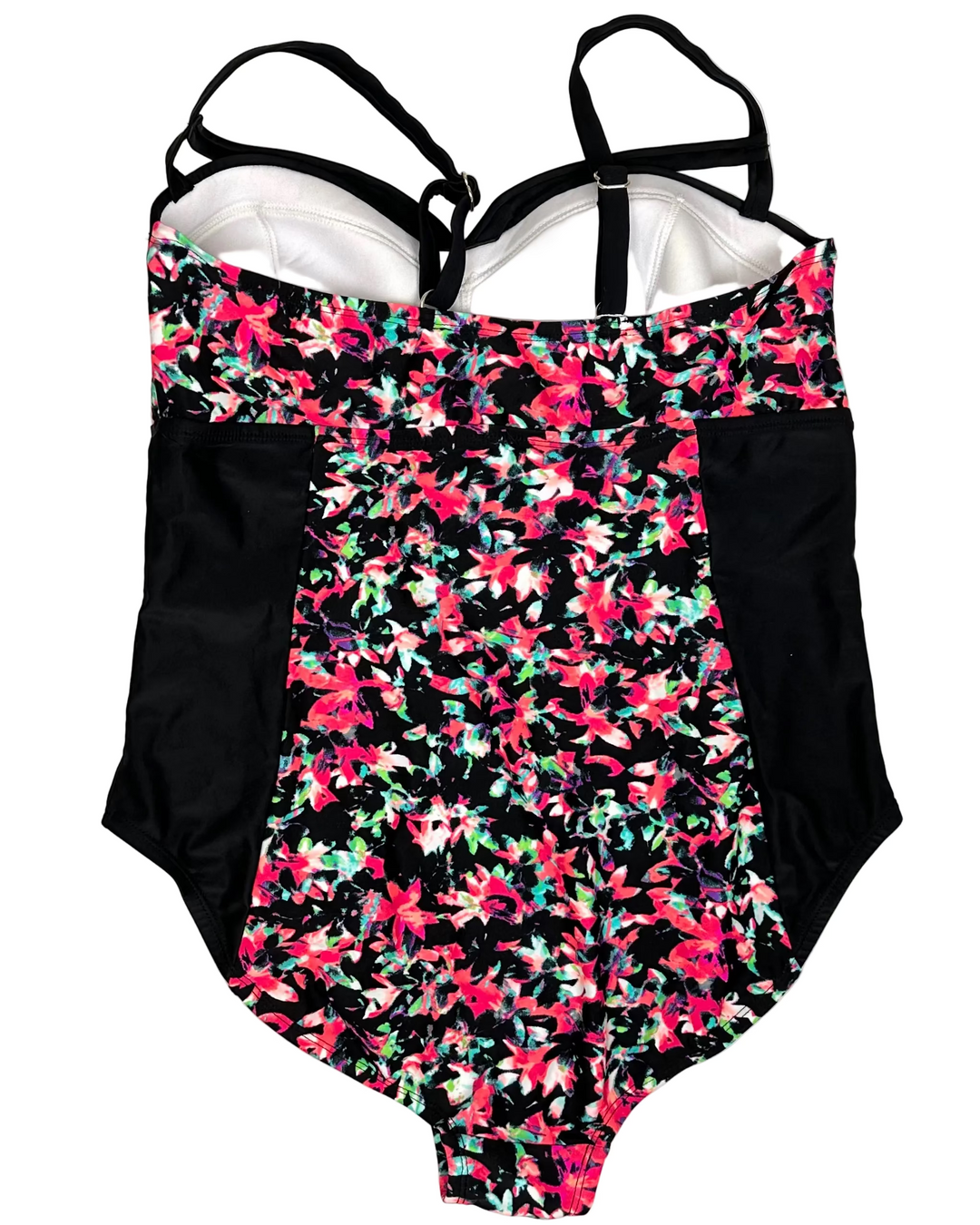 Black & Multicolor One Piece Swimsuit - 1X