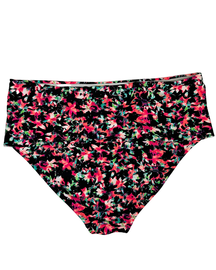 Black & Multicolor Bikini Bottom - 2X