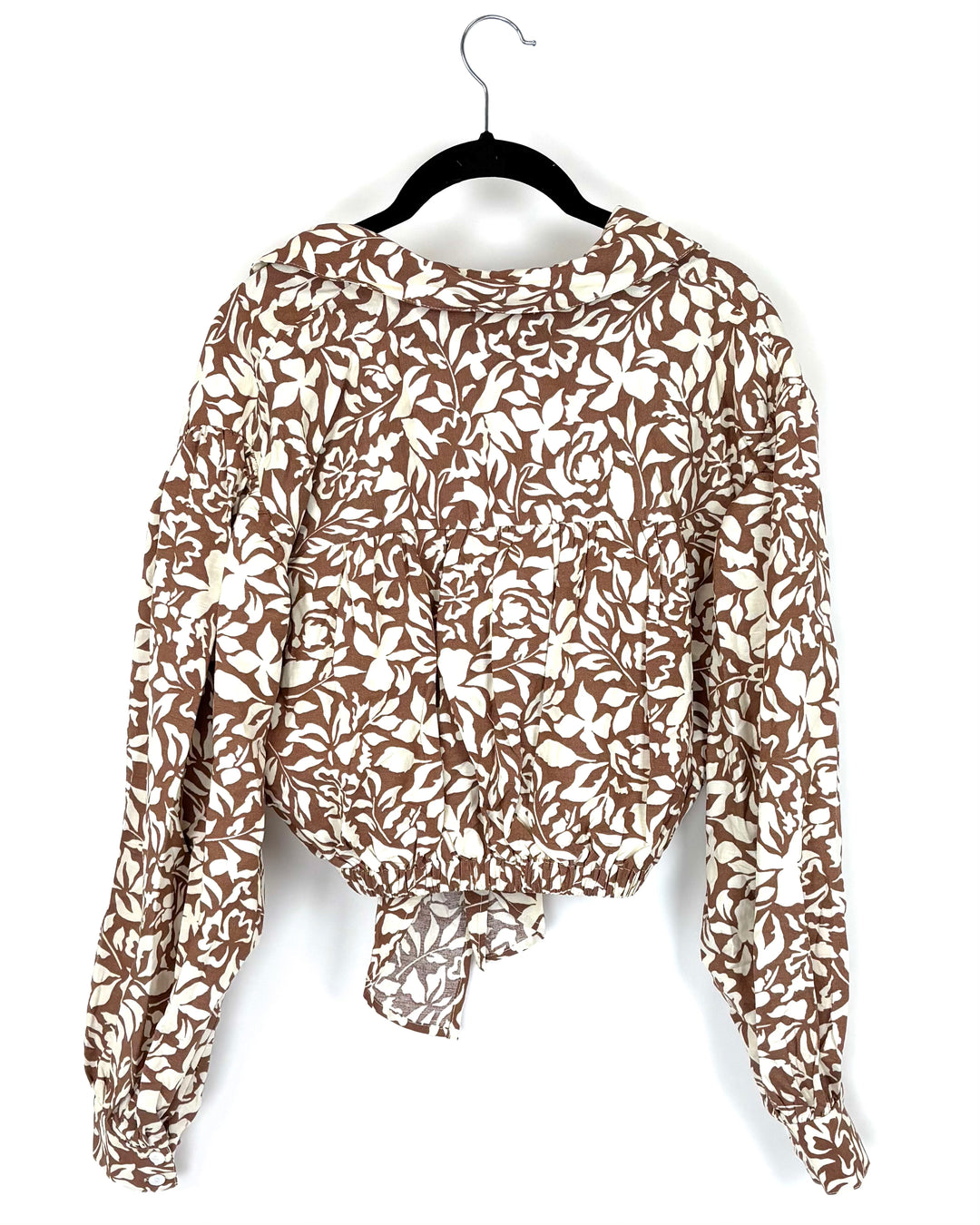 Cropped Long Sleeve Blouse - Small