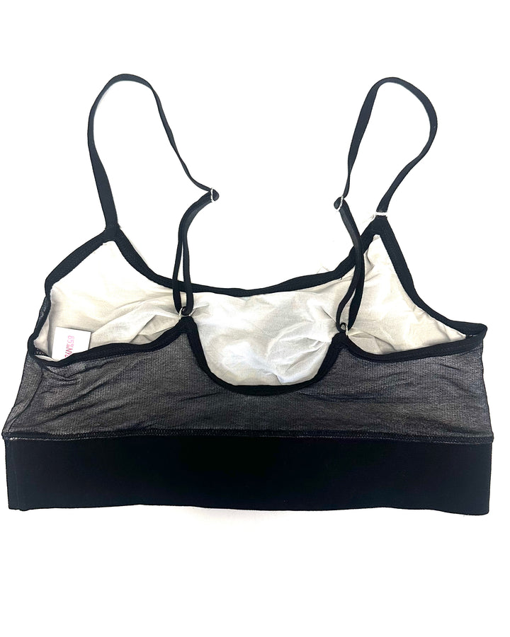 Onyx Black Mesh Bralette - Medium