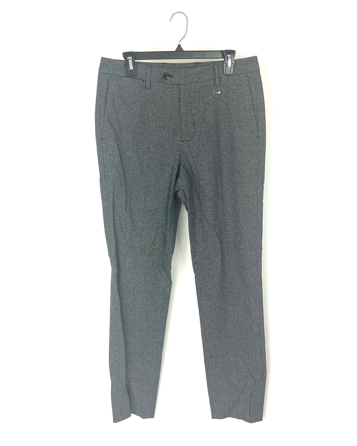MENS Gray Houndstooth Pants - Size 32/32 Slim and Tailored