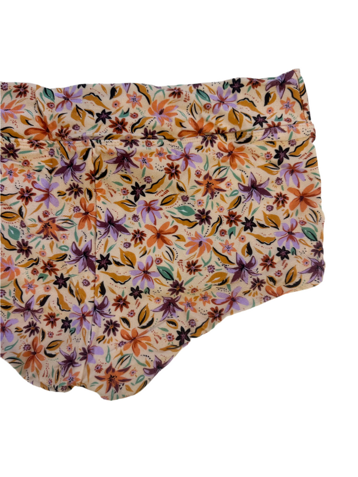 Light Orange Floral Swim Shorts - S and M