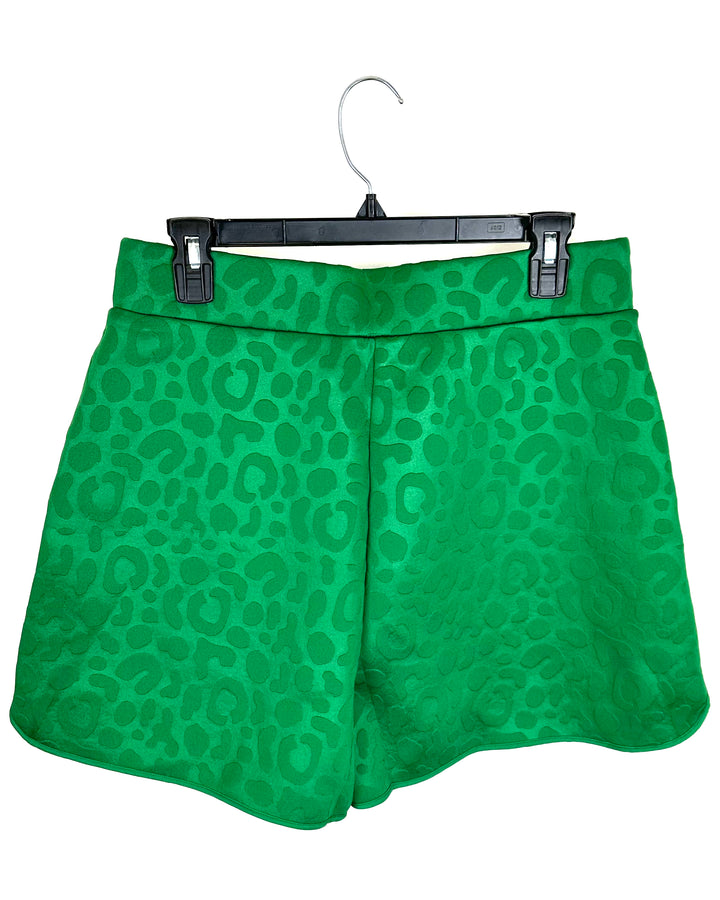 Green Cheetah Scuba Shorts - XS, S, M, L, XL