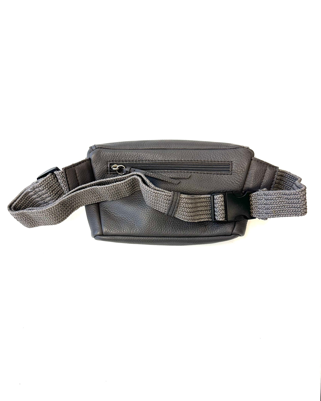 Mini Dark Grey Leather Belt Bag