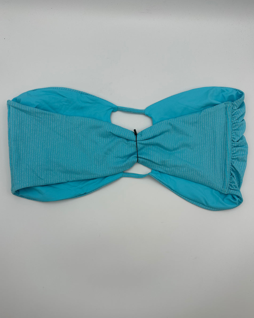 Metallic Blue Strapless Bandeau Bikini Top - Extra Extra Large