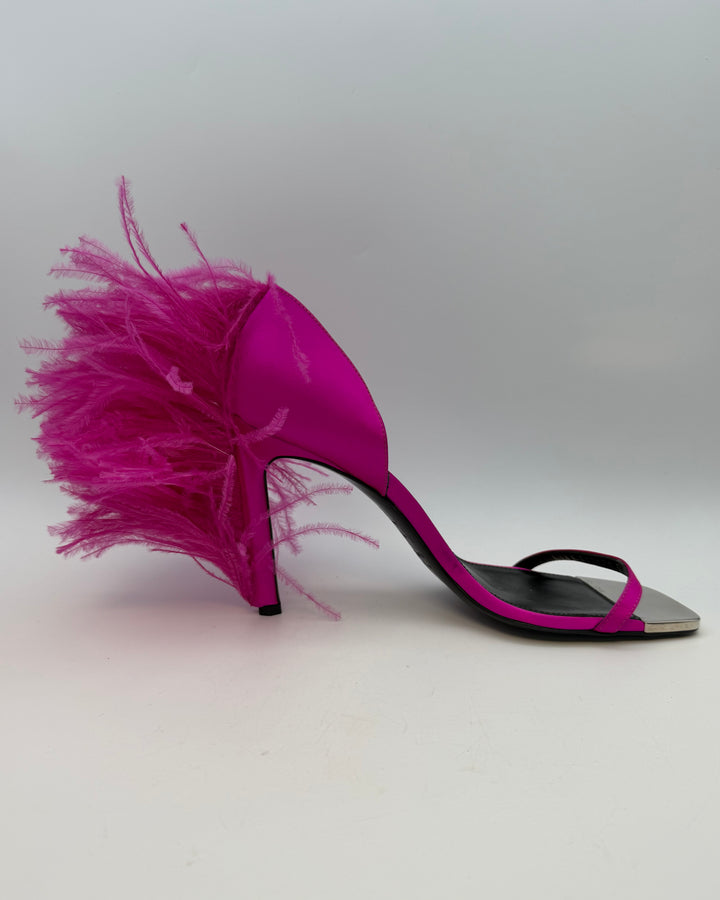 Hot Pink Feather Heels - Size 38 and 40