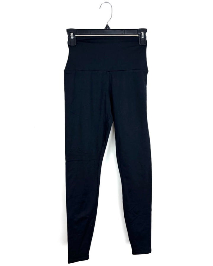 Black Wide Waistband Leggings - Size 2/4
