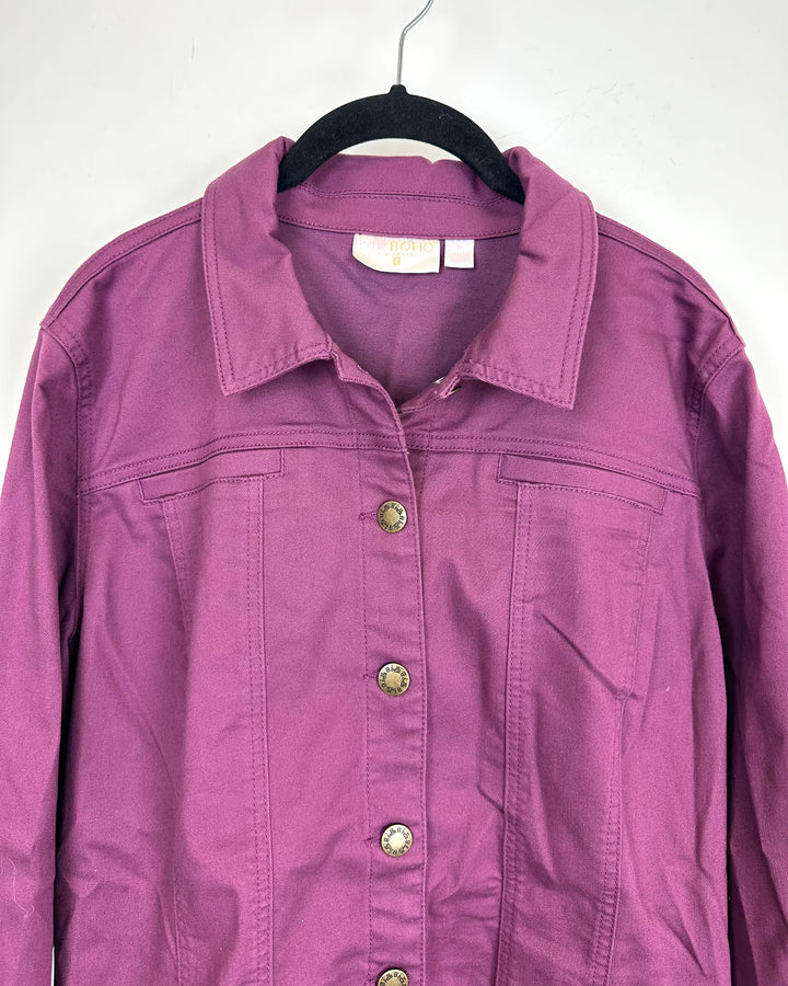 Purple Denim Jacket - Size 10/12