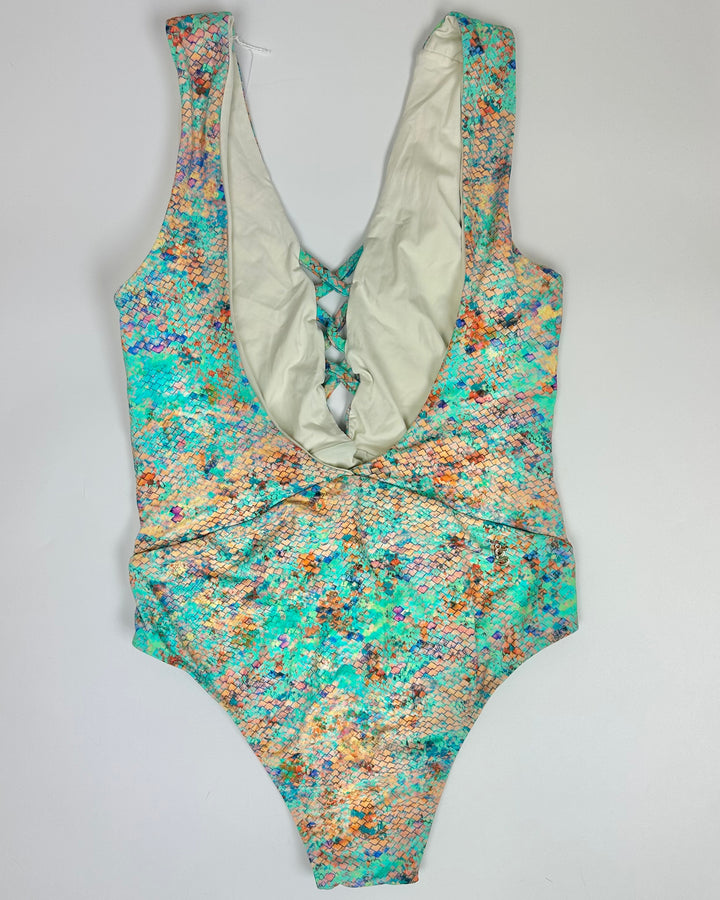 Seafoam Green Crisscross One Piece - Size 2/4