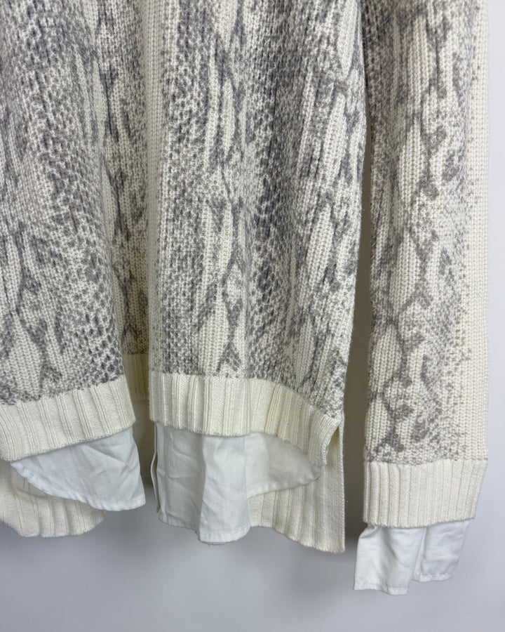 Mock-Neck Layered Sweater - Size 6/8