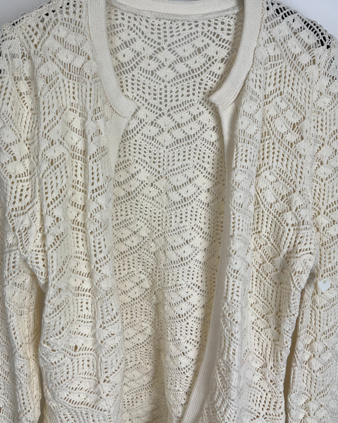Cream Open- Knit Cardigan- Size 4/6
