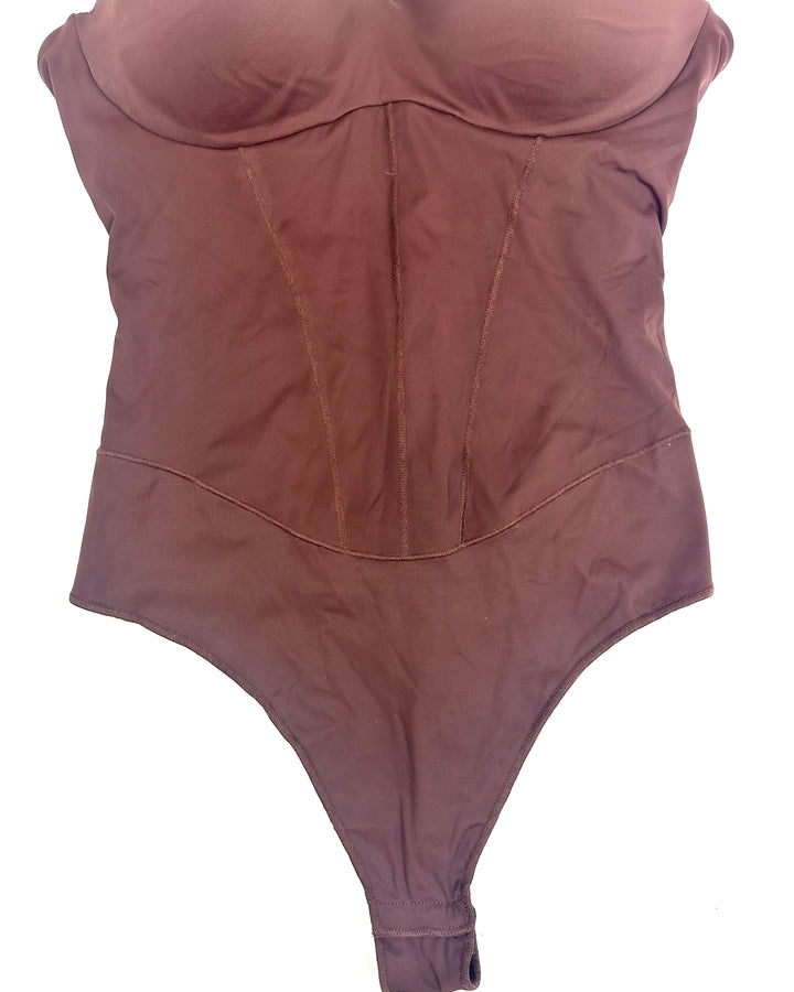 Brown Underwire Shapewear Bodysuit - Medium
