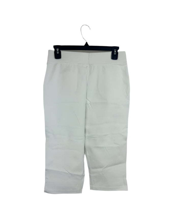 Bright White Elastic Capri Pants - Size 6