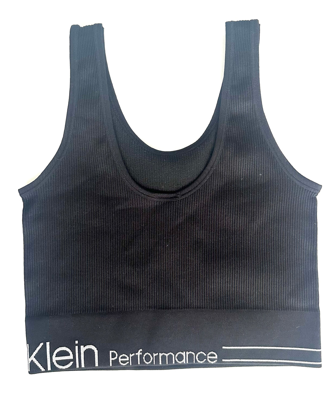 Black Ribbed Athletic Bralette - Small