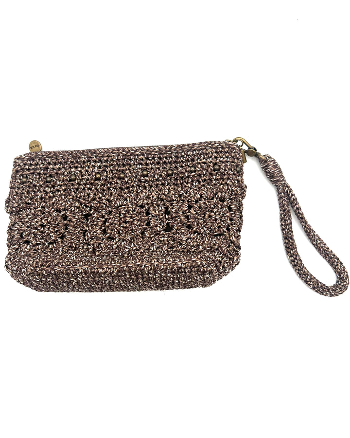 Brown Crochet Wristlet