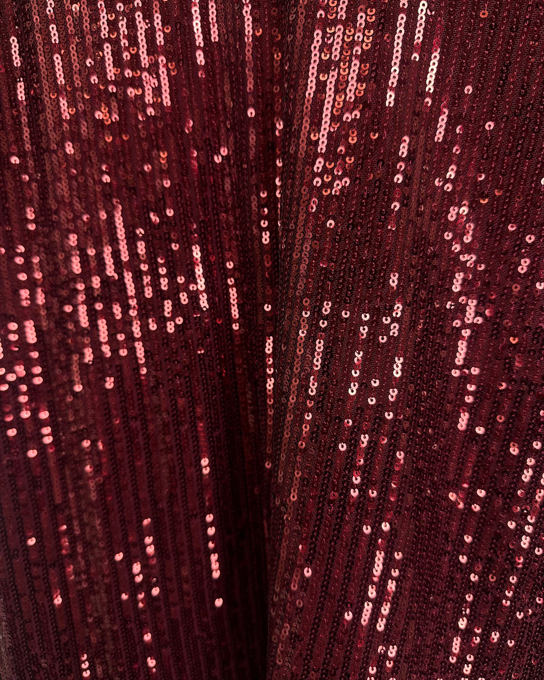 Maroon V-Neck Sequin Shirt - Size 6/8