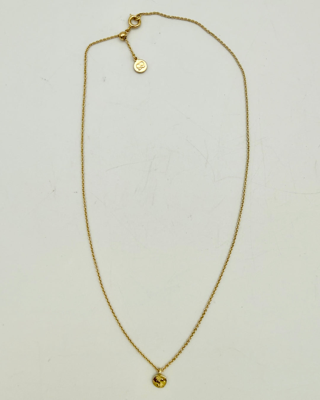 Dainty Gold Circle Pendant Necklace