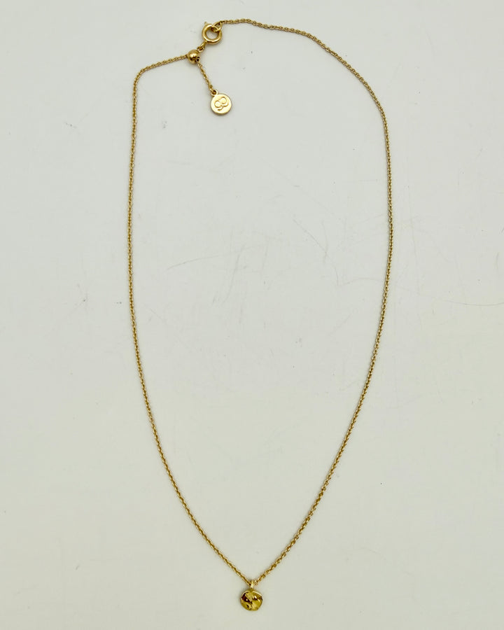 Dainty Gold Circle Pendant Necklace