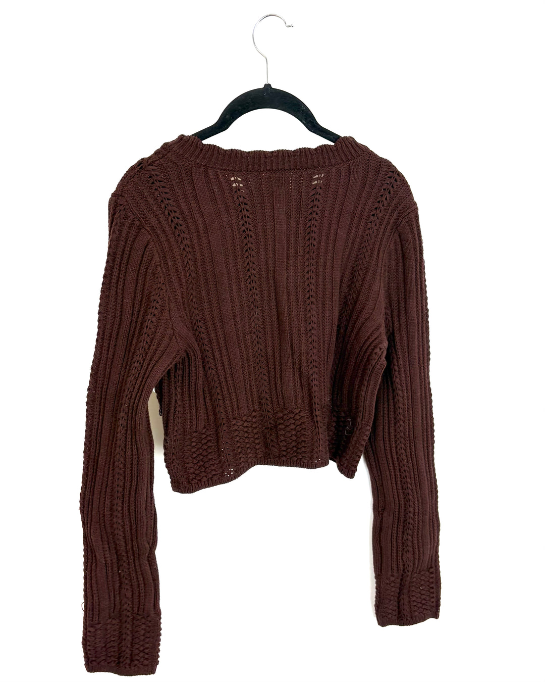 Mocha Brown Button Down Knit Sweater - Size 2/4