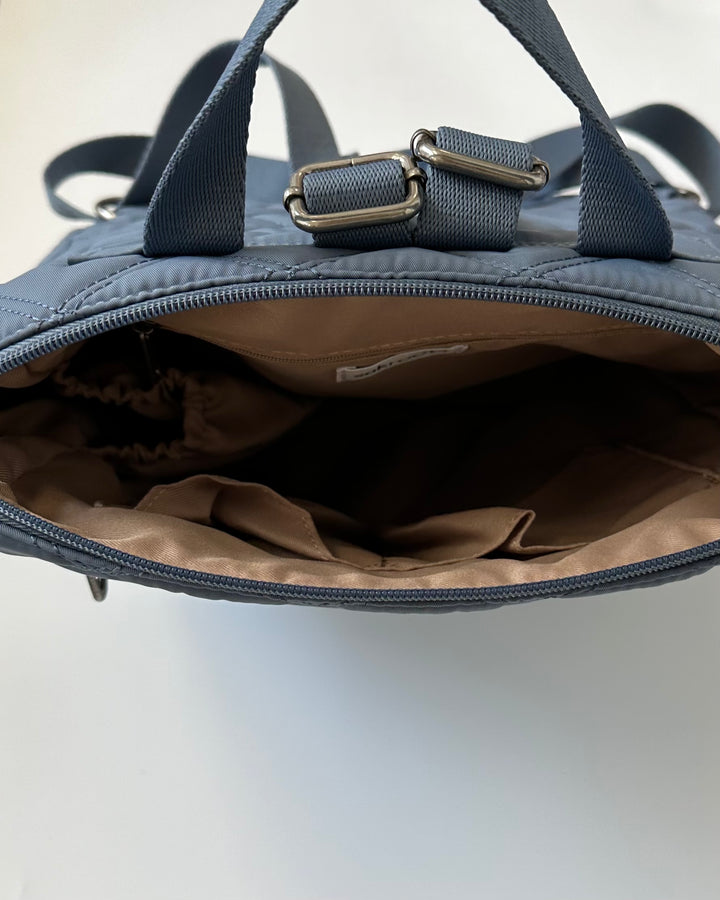 Blue Quilted Backpack