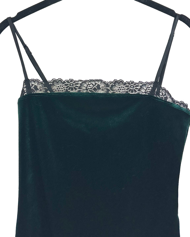 Green Velvet Bodysuit - Size 2/4 and 4/6