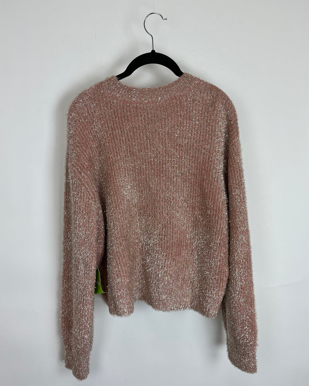 Fuzzy Pink & Gold Sweater - Size 6/8