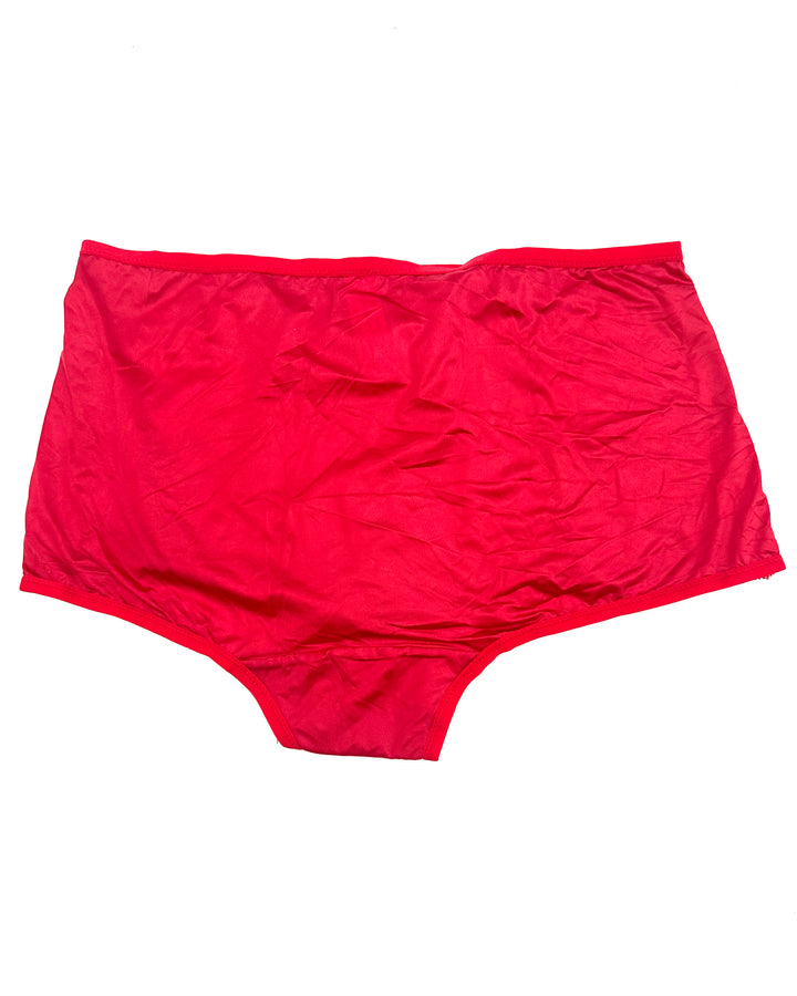 Red High Waist Boy Short Underwear - Medium