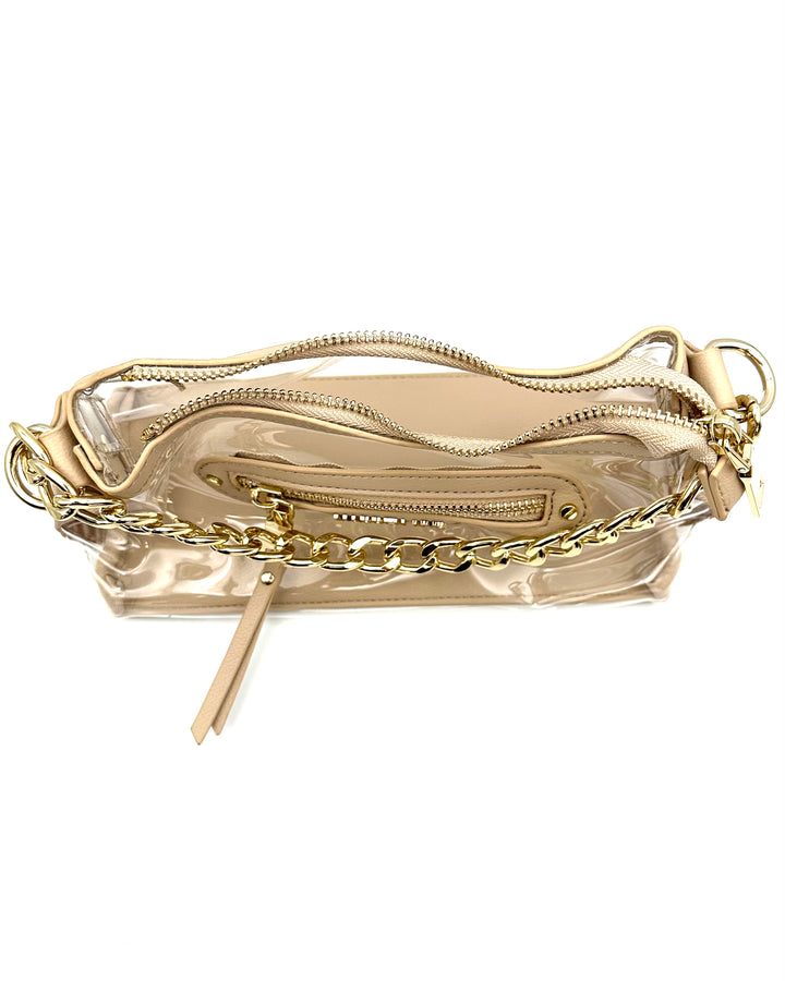 Beige Transparent Crossbody Bag