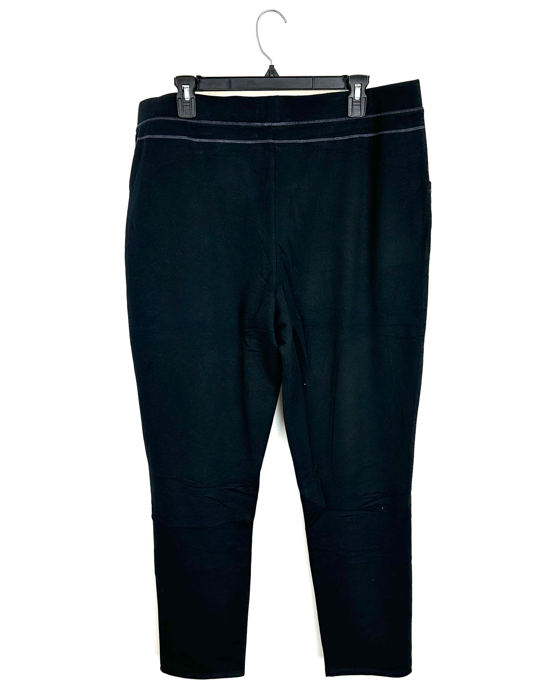 Black and Gray Stitched Leggings - Extra Large