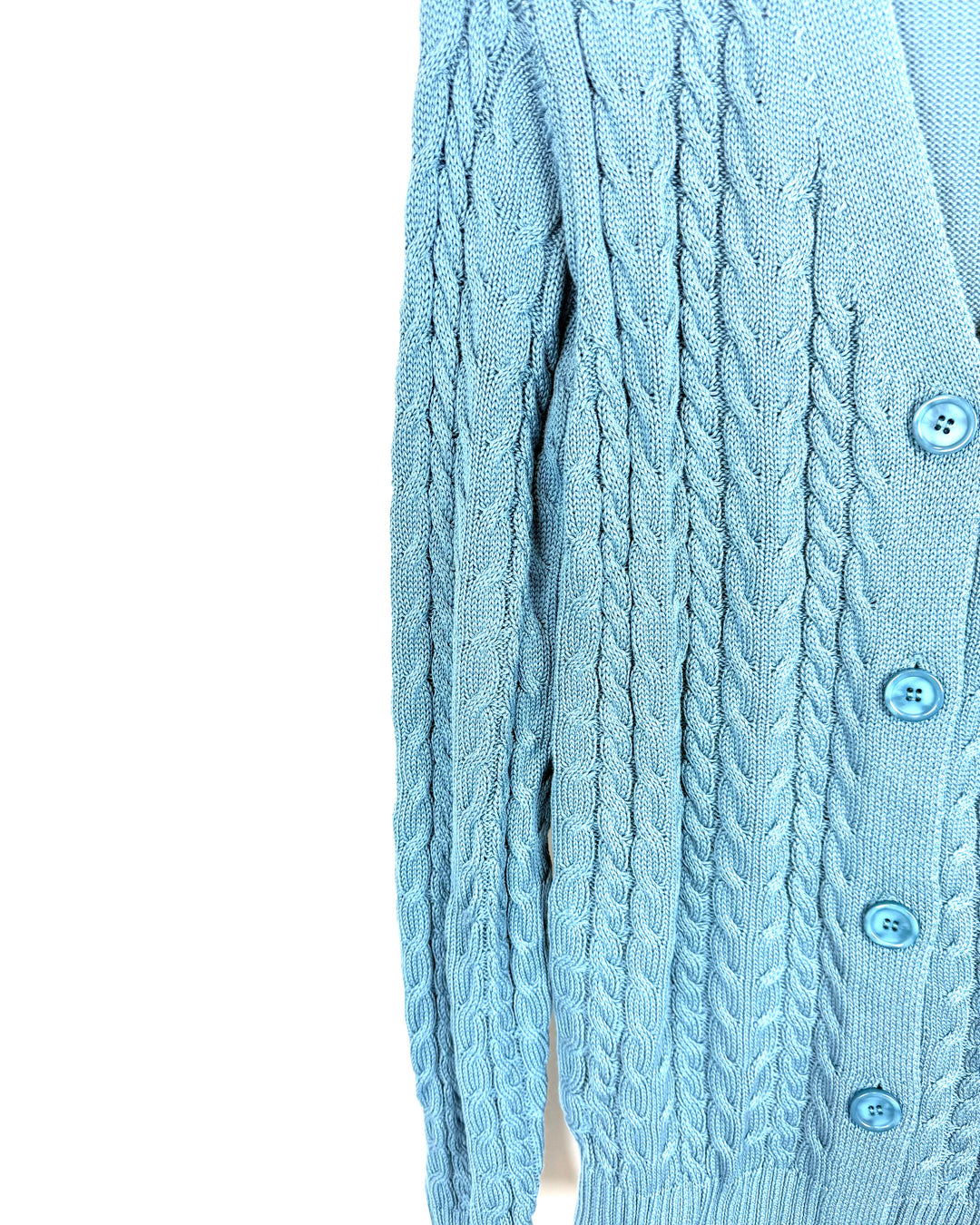 Steel Blue V-Neck Cardigan - Size 6/8
