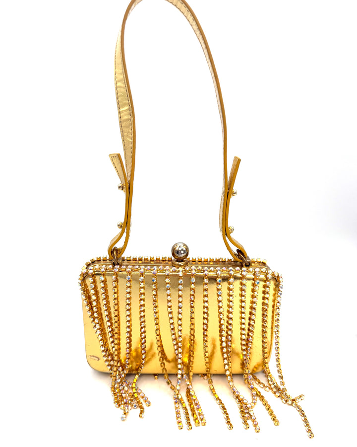 Metallic Gold Flat Mini Bag