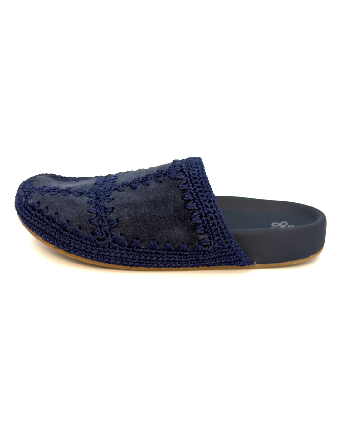 Navy Blue Embroidered Clog - Size 9