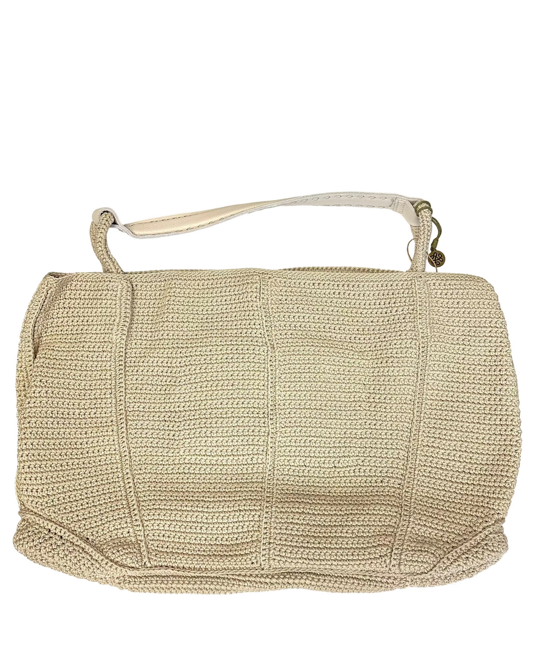 Cream Beige Crochet Tote Bag
